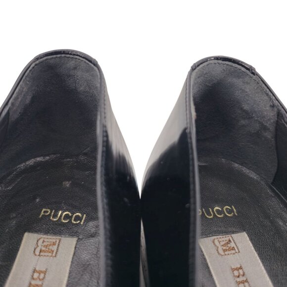 Bruno Magli Formal Opera Dress Shoes Men 7 Black Leather Tuxedo Bow Loafer Italy - Picture 11 of 12